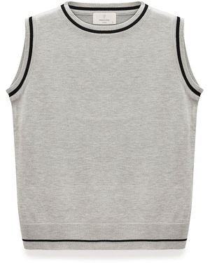 Peraluna Rina Knit Sleeveless Blouse - Grey