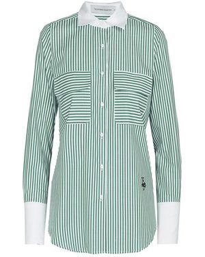 The Extreme Collection Stylish Striped Shirt With Crisp Collar And Cuffs Briana - Blue