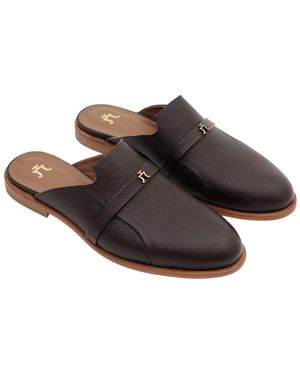 JANE ATELIER Janik Handcrafted Leather Mule - Brown