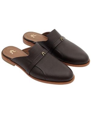 JANE ATELIER Janik Handcrafted Leather Mule - Brown