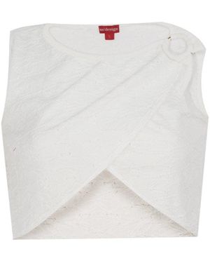 No'design Myth Buckle Detail Crop Top - White