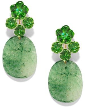 The Pink Reef Imperial Jade Earrings - Green
