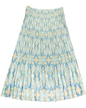 Roch Perel Baroque& Satin Skirt - Blue