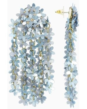 LOTT.gioielli Earrings Fleur Sequin Flower Rain - Blue