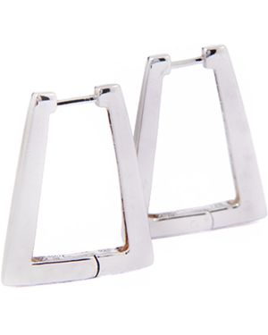 Belinda Jewelz Tahlia Trapezoid Hoops - White