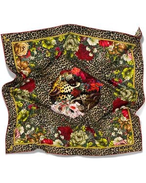 Henelle Wild Large Silk Scarf - Green