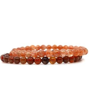 Shar Oke Sunstone & Garnet Bracelet - Orange