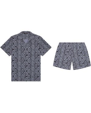 Playaluxe Saint Tropez Cabana Set Snake - Blue