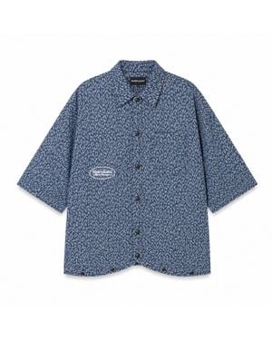 mysimplicated Leopard Short Sleeve Shirt W - Blue