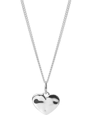 Muru Ripple Heart Necklace - Metallic