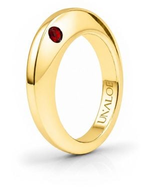 Unaloe Quartz Band Ring – -Plated Sterling - Metallic