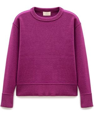 Peraluna Risu Flat Knit Seasonal Sweater - Purple