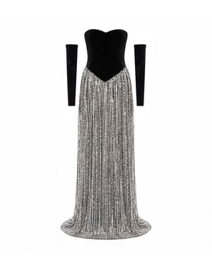 Nur Karaata Cosette Gown - Grey