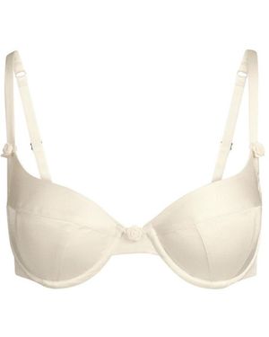 Scarlett Gasque Neutrals Plunge Tallulah Bra - White