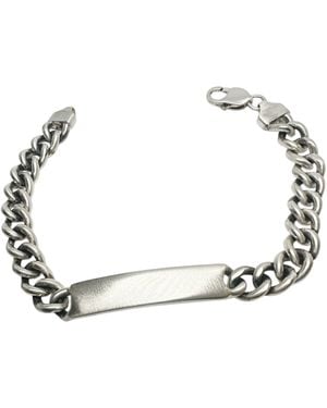 Tg-Jewellery by Tamara Gervasio Sterling Id Bracelet – Satin & Oxidised Finish, Handmade - Metallic