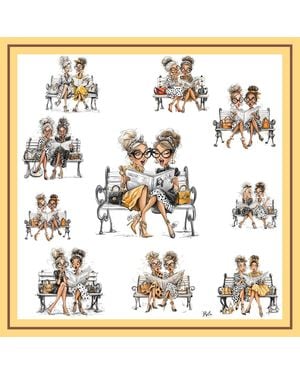 Ralufineart Little Gossips Scarf - White