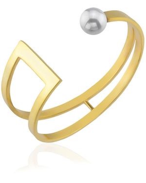 LINYA JEWELLERY Pearl Cuffs - Metallic