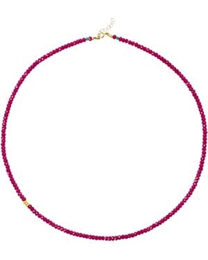 Bombyx House Birthstone July Ruby Necklace - Red