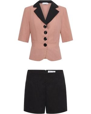 Deer You Iris Igniting Two Piece Set Consisting Of Jacket & Shorts - Black