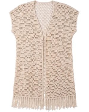 Saachi Moondial Crochet Kimono - Natural