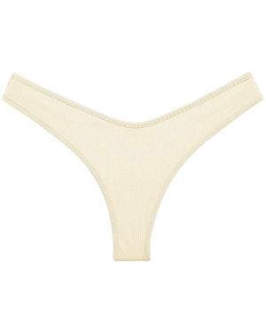 Montce Cream Rib Lulu Bikini Bottom - Natural