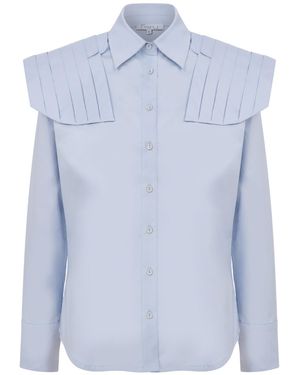 Maan Istanbul Oversize Cotton Shirt - Blue