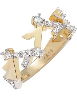 Arte Madrid Reversed A Collection Vivid V Series Ring - Metallic