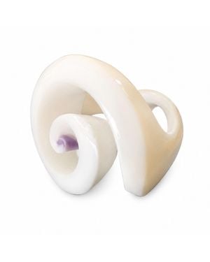 Bellus Domina Spiral Shell Ring - White