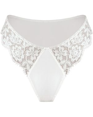 MONIQUE MORIN LINGERIE Frisson Hi Leg Panty - White