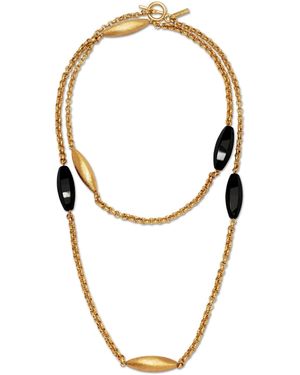 Jaredjamin Zeppelin Luna Onyx Necklace - Metallic