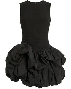 Mac Duggal Sleeveless Crepe Bubble Skirt Mini Dress - Black