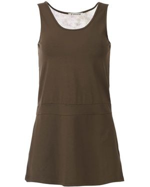 Conquista Sleeveless A Line Tunic - Brown
