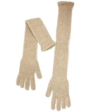 Maison Bogomil Ribbed Knit Opera Gloves - Natural