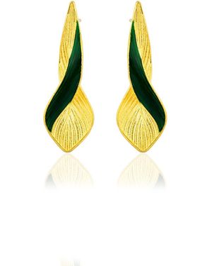 Milou Jewelry Dark & Infinity Earrings - Yellow