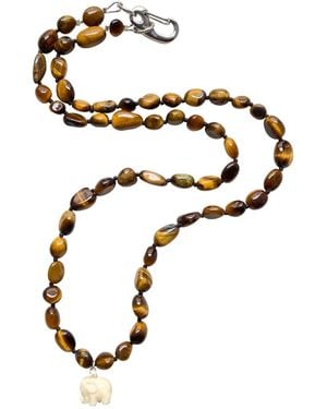 Smilla Brav Lucky Elephant Necklace - Brown