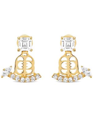 SALLY SKOUFIS Revival Ear Jacket With Made Cz Diamond Stimulant - Metallic
