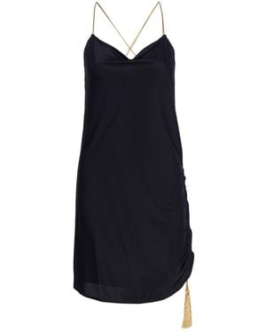 LAHIVE Jordan Silky Noir Slip Dress - Blue