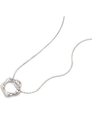 Biko Jewellery Small Wildflower Pendant - White