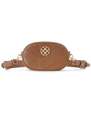 Orange Cube Quilted Impressions Cross Body - Brown
