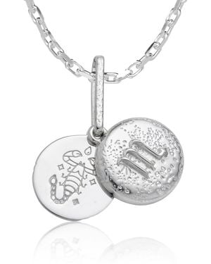 Cartography Scorpio Zodiac Locket Necklace - Metallic