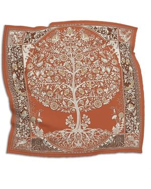 Silk&Soul Tree Of Life Scarf - Multicolour