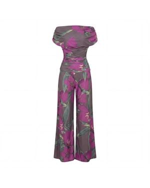 Atom Label Carbon Jumpsuit - Purple