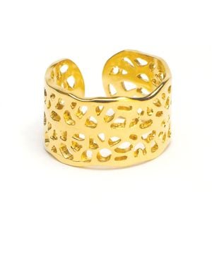Lexi Jewelry Sea Fan Organic Ring Adjustable & Reversible - Yellow