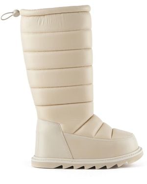 United Nude Quilted Puffer Knee Boots - Natural