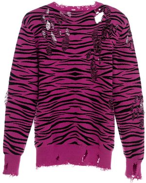 Come on Animal Print Jumper - Purple