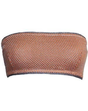 Maria Aristidou Bold Strapless Crop Top - Brown