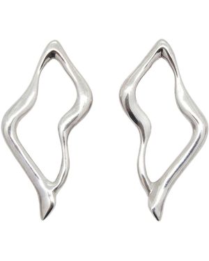 Daria Pacelli Jewelry Polaire Sculptural Sterling Earrings - Metallic