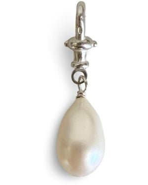 Leni James The Francesca Pearl Drop Charm - Metallic