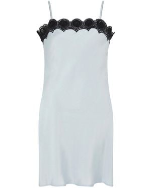 Lisa The Label Le Jardin Rosebud Short Slip Dress - Blue