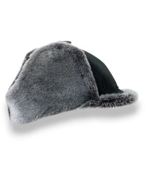 Mister Miller - Master Hatter Driver's Reversible Shearling Trapper Hat - Grey